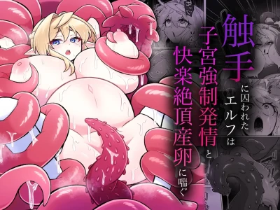 Shokushu ni torawareta erufu wa shikyuu kyou○hatsujou to kairaku zecchou sanran ni aegu