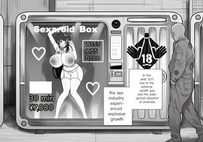 I tried using a vending machine from the near future that sells sexaroids...